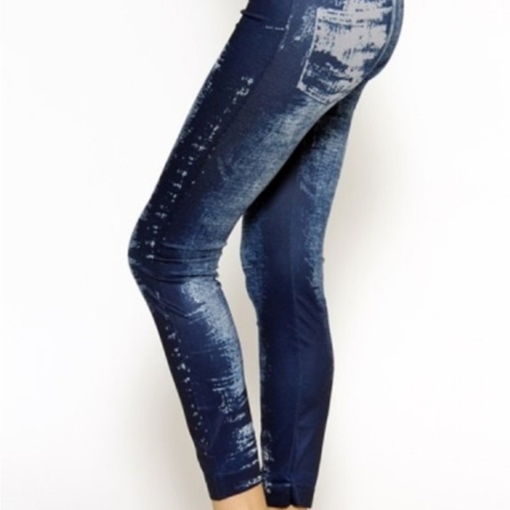 NWT! Sublimation denim print full Mineral Illusion leggings ( Black Only) - Picture 7 of 7